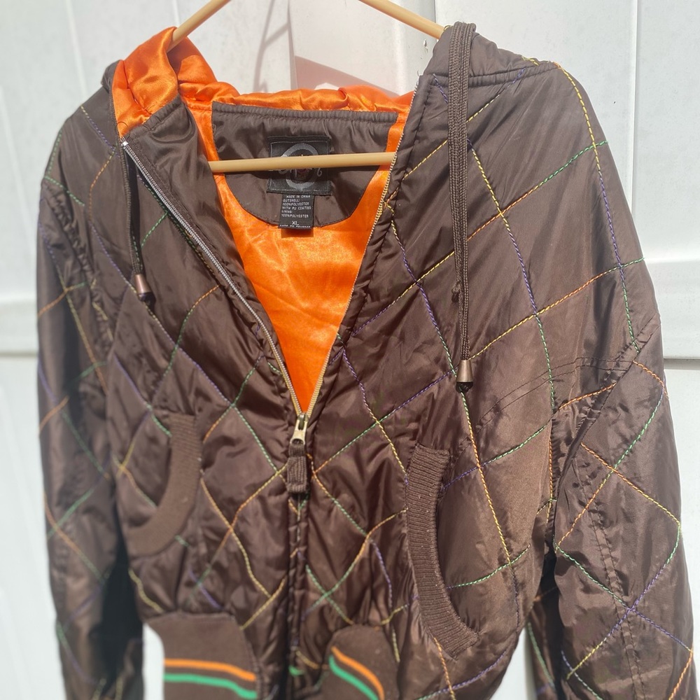Brown Colorful Kids Coat
